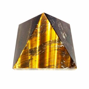 Pyramide - Oeil de Tigre : Pierre de Protection et de Confiance